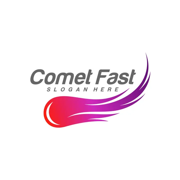 Комета Logo Vector, Comet Logo Design Template, Icon Symbol, Illustration — стоковий вектор