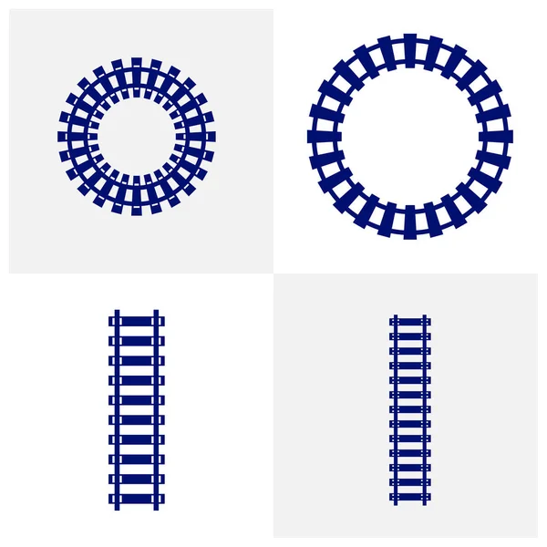 Set of Railroads Design Vector, Railroads Design Template, Icon Symbol, Illustration — Stock Vector