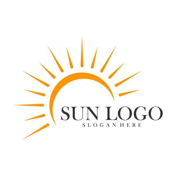 Plantilla vectorial de diseño de logotipo de Sun, Icono símbolo, Ilustración — Archivo Imágenes Vectoriales