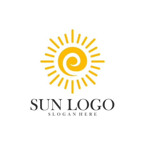 Sollogo design vektor mall, Ikon symbol, Illustration — Stock vektor