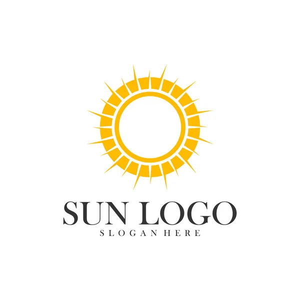 Projekt logo słońca wektor szablon, Symbol ikony, Ilustracja — Wektor stockowy