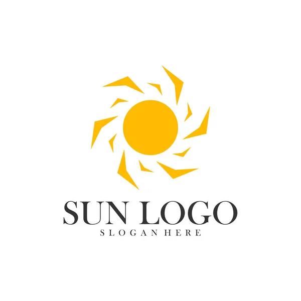 Sollogo design vektor mall, Ikon symbol, Illustration — Stock vektor