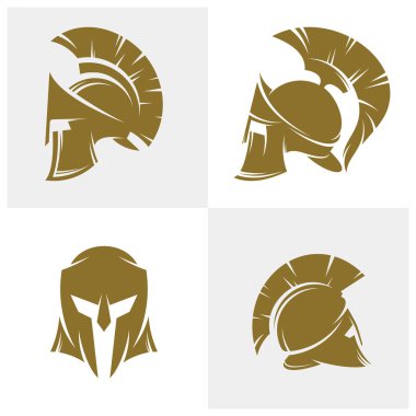 Sparta Logo Tasarım Vektör Şablonu, Spartan Miğfer Logosu Konsepti, Amblem, Konsept Tasarım, Yaratıcı Sembol, Simge, Simge