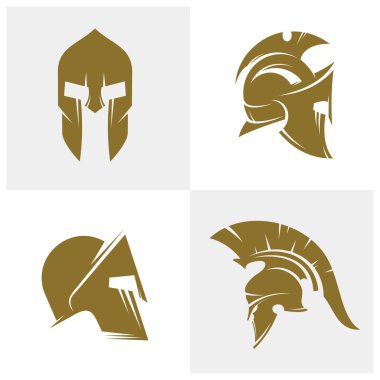 Sparta Logo Tasarım Vektör Şablonu, Spartan Miğfer Logosu Konsepti, Amblem, Konsept Tasarım, Yaratıcı Sembol, Simge, Simge