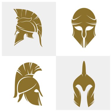 Sparta Logo Tasarım Vektör Şablonu, Spartan Miğfer Logosu Konsepti, Amblem, Konsept Tasarım, Yaratıcı Sembol, Simge, Simge