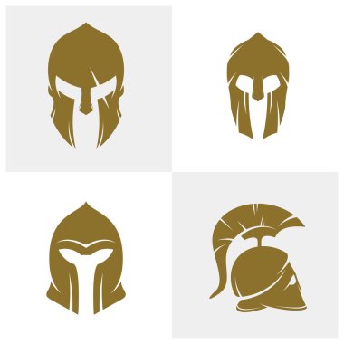 Sparta Logo Tasarım Vektör Şablonu, Spartan Miğfer Logosu Konsepti, Amblem, Konsept Tasarım, Yaratıcı Sembol, Simge, Simge