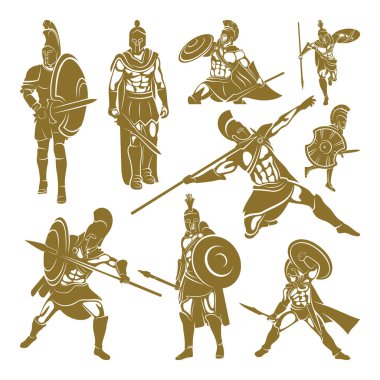 Sparta Logo Tasarım Vektör Şablonu, Spartan Miğfer Logosu Konsepti, Amblem, Konsept Tasarım, Yaratıcı Sembol, Simge, Simge