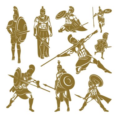 Sparta Logo Tasarım Vektör Şablonu, Spartan Miğfer Logosu Konsepti, Amblem, Konsept Tasarım, Yaratıcı Sembol, Simge, Simge
