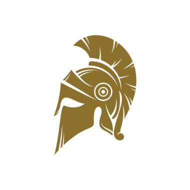 Sparta Logo Tasarım Vektör Şablonu, Spartan Miğfer Logosu Konsepti, Amblem, Konsept Tasarım, Yaratıcı Sembol, Simge Simgesi, Simge