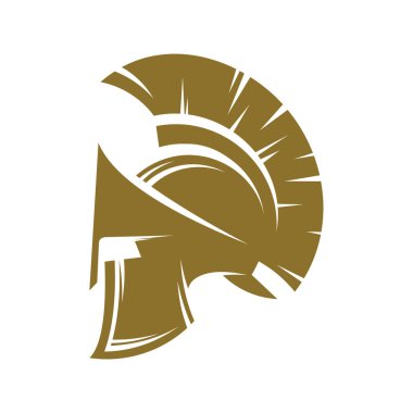 Sparta Logo Tasarım Vektör Şablonu, Spartan Miğfer Logosu Konsepti, Amblem, Konsept Tasarım, Yaratıcı Sembol, Simge Simgesi, Simge
