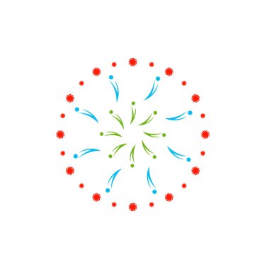Havai fişek çizgisi simgesi ve mutlu yeni yıl havai fişek vektör tasarımı, yaratıcı simge, tasarım konsepti