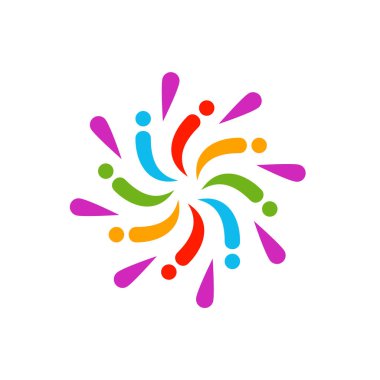 Havai fişek çizgisi simgesi ve mutlu yeni yıl havai fişek vektör tasarımı, yaratıcı simge, tasarım konsepti