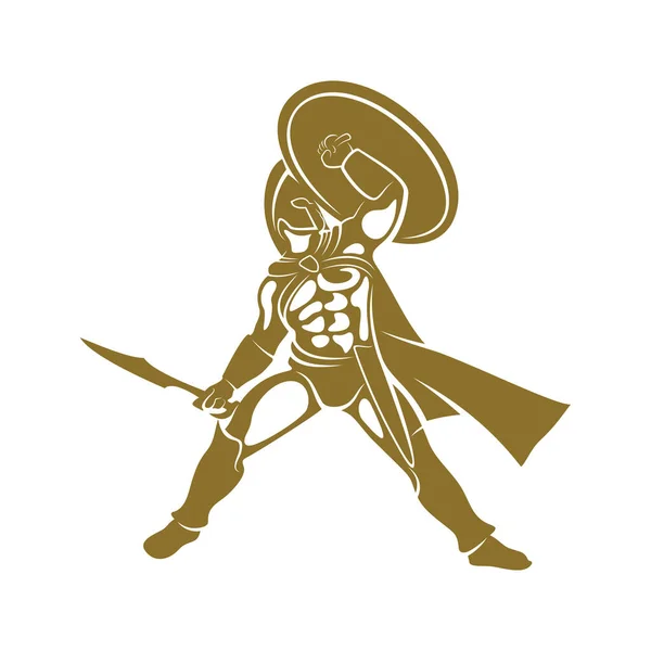 Spartan Logo Design Wektor szablon, Spartan Helmet Logo Concept, Godło, Projekt koncepcyjny, Kreatywny symbol, Ikona — Wektor stockowy