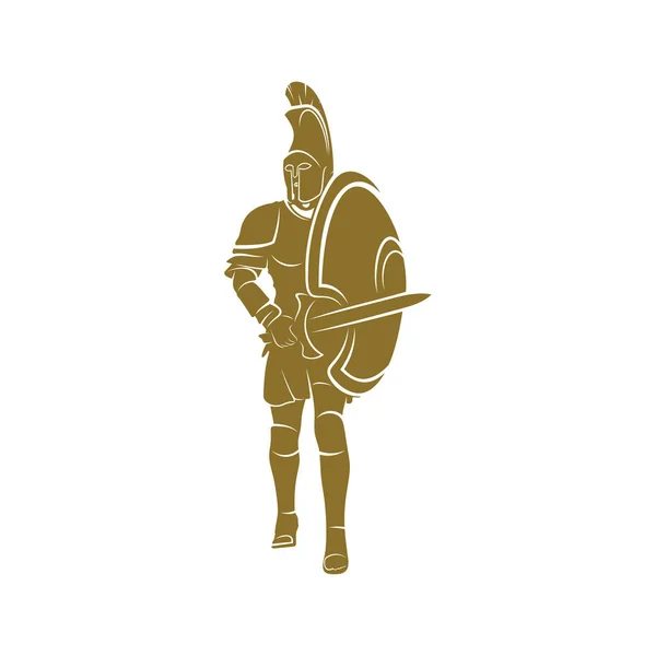 Spartan Logo Design Vector Template, Spartan Helmet Logo Concept, Emblem, Koncept Design, Creative Symbol, Icon — Stockový vektor