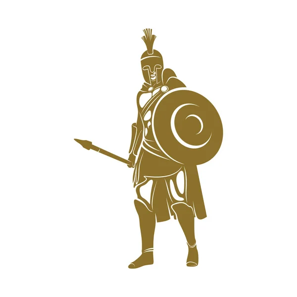 Spartan Logo Design Vector Template, Spartan Helmet Logo Concept, Emblem, Koncept Design, Creative Symbol, Icon — Stockový vektor