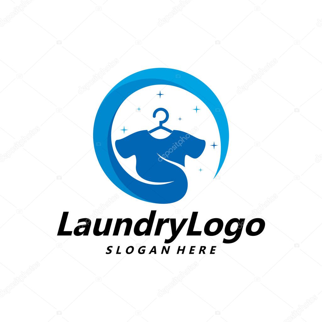 Laundry Logo Template Design Vector, Cleaning Service Logo Concept, Emblem, Concept Design, Creative Symbol, Icon