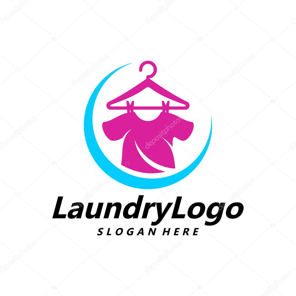 Laundry Logo Template Design Vector, Cleaning Service Logo Concept, Emblem, Concept Design, Creative Symbol, Icon