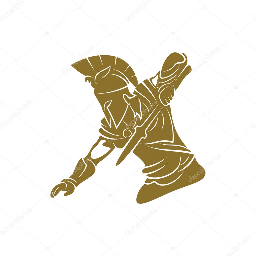 Spartan Logo Design Vector Template, Spartan Helmet Logo Concept, Emblem, Concept Design, Creative Symbol, Icon