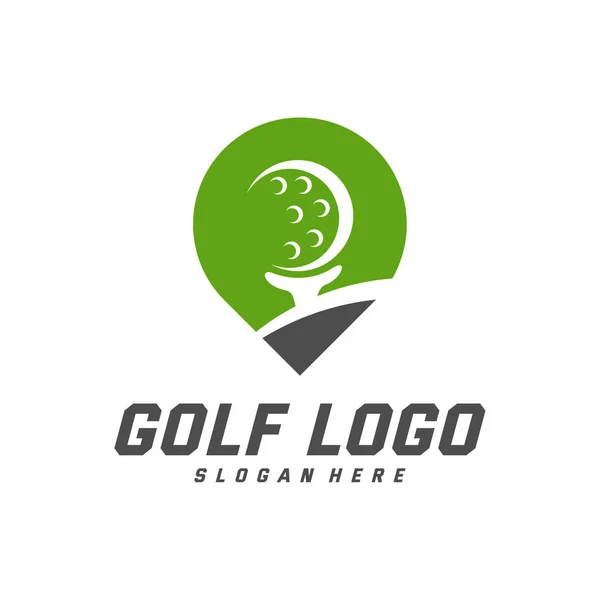 Golf logo design vector template, Διανυσματική ετικέτα του γκολφ, Λογότυπο του πρωταθλήματος γκολφ, εικονογράφηση, Creative icon, σχεδιασμός έννοια — Διανυσματικό Αρχείο