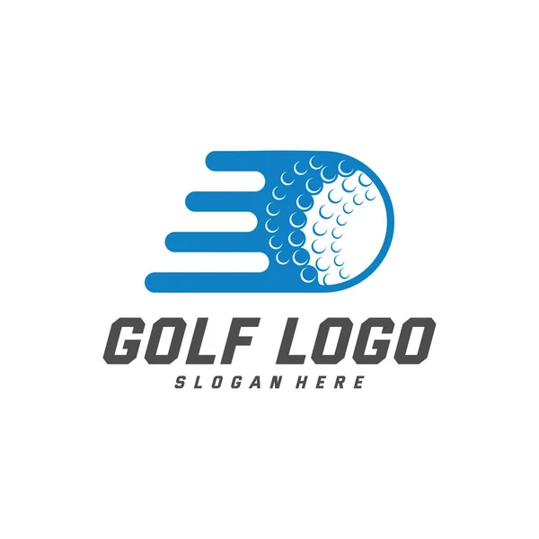 Golf logo ontwerp vector template, Vector label van golf, Logo van golf kampioenschap, illustratie, Creatief pictogram, ontwerp concept — Stockvector