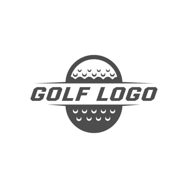 Modèle vectoriel de conception de logo de golf, Étiquette vectorielle du golf, Logo du championnat de golf, illustration, icône créative, concept de conception — Image vectorielle