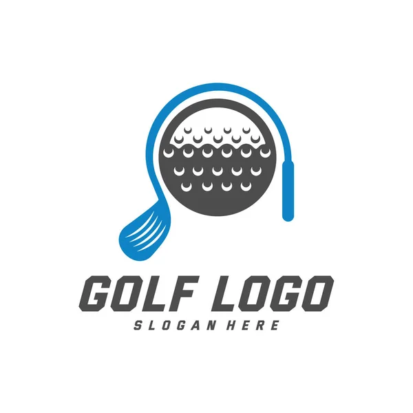 Golf logo ontwerp vector template, Vector label van golf, Logo van golf kampioenschap, illustratie, Creatief pictogram, ontwerp concept — Stockvector