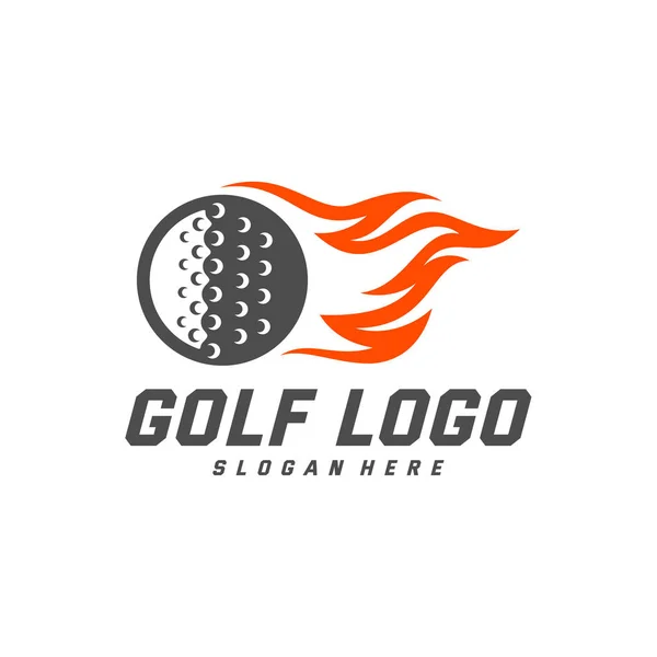 Golf logo ontwerp vector template, Vector label van golf, Logo van golf kampioenschap, illustratie, Creatief pictogram, ontwerp concept — Stockvector