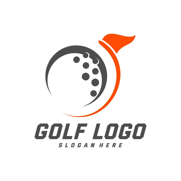 Векторный шаблон дизайна логотипа Golf, векторная этикетка гольфа, логотип чемпионата по гольфу, иллюстрация, креативная икона, концепция дизайна — стоковый вектор