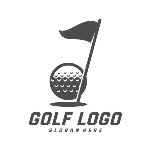 Golf logo ontwerp vector template, Vector label van golf, Logo van golf kampioenschap, illustratie, Creatief pictogram, ontwerp concept — Stockvector