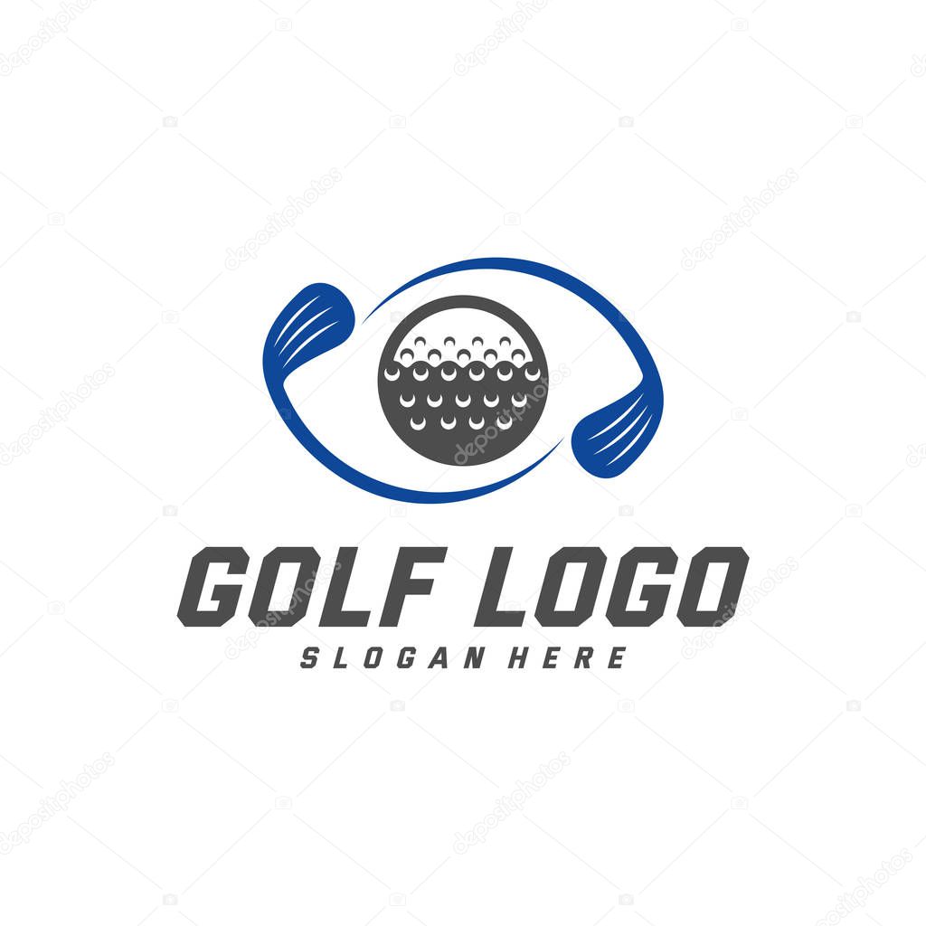 Golf logo design vector template, Vector label of golf, Logo of golf championship, illustration, Creative icon, design concept