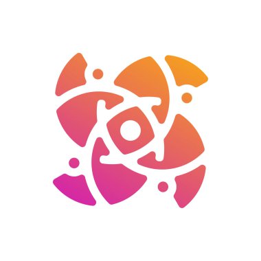 Circuit logo tasarım vektör şablonu, Dairesel logo simgesi, noktalı bağlantı simgesi, devre ögesi, Yaratıcı tasarım, Simge Teknolojisi