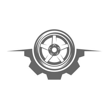 Lastik logo vektör resimleme şablonu