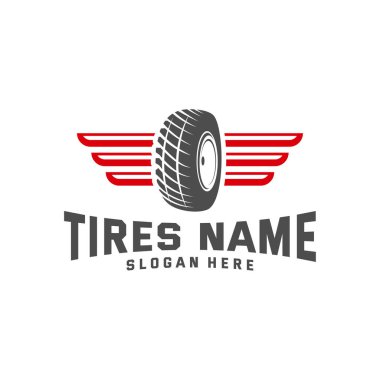 Lastik logo vektör resimleme şablonu