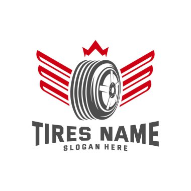 Lastik logo vektör resimleme şablonu