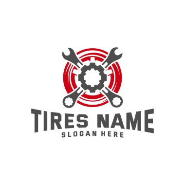 Lastik logo vektör resimleme şablonu