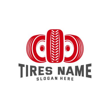 Lastik logo vektör resimleme şablonu