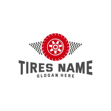 Lastik logo vektör resimleme şablonu