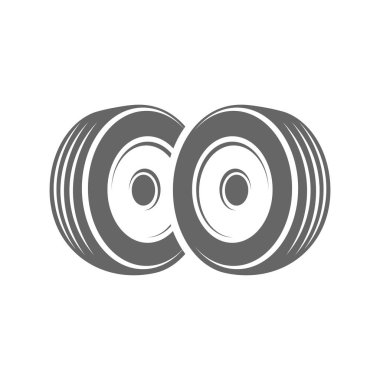 Lastik logo vektör resimleme şablonu