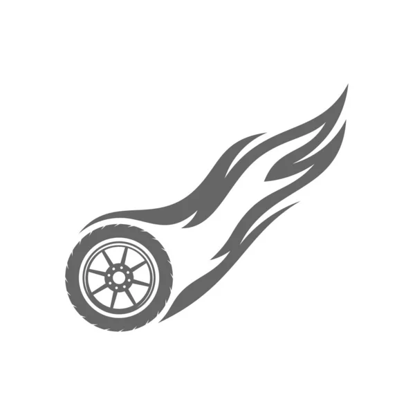 Plantilla de diseño de ilustración de icono de vector de logotipo Fast Tire — Vector de stock