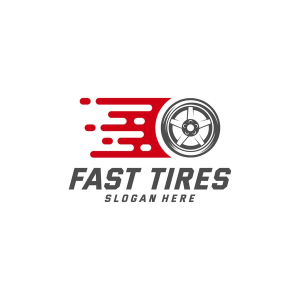 Fast Tire logo vector icon illustration design template — 스톡 벡터