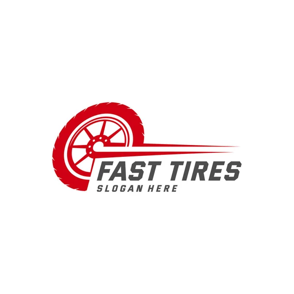 Fast Tire logo vector icon illustration design template — 스톡 벡터