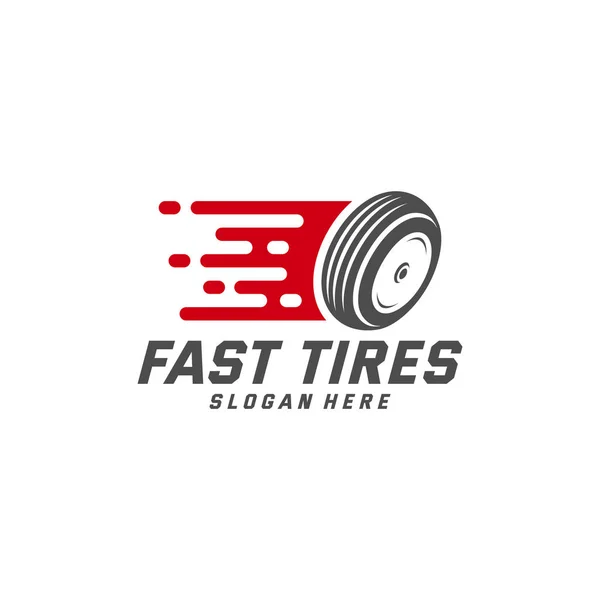 Fast Tire logo vector icon illustration design template — 스톡 벡터