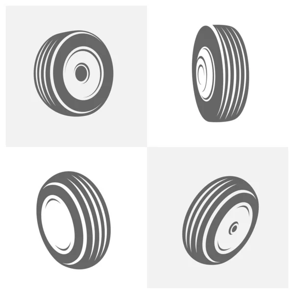 Набір шаблонів дизайну логотипу шини Векторні ілюстрації — стоковий вектор