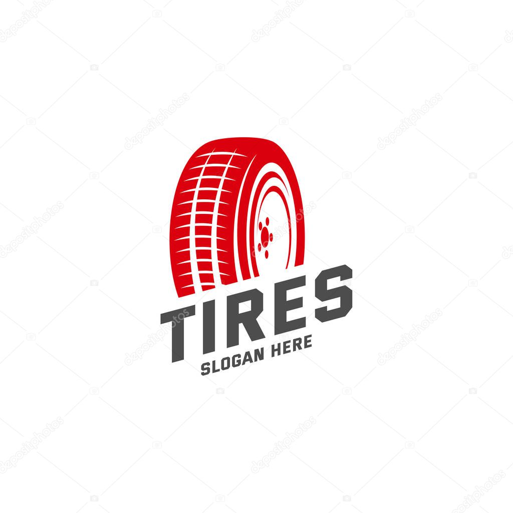 Tire logo vector icon illustration design template