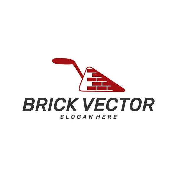 Brick Building logo design vector, Brickwork simple modern logo template, Emblem, Design Concept, Creative Symbol, Icon — 스톡 벡터