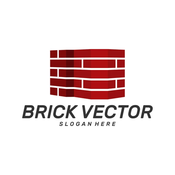 Vecteur de conception de logo Brick Building, Modèle de logo moderne simple brique, emblème, concept de conception, symbole créatif, icône — Image vectorielle