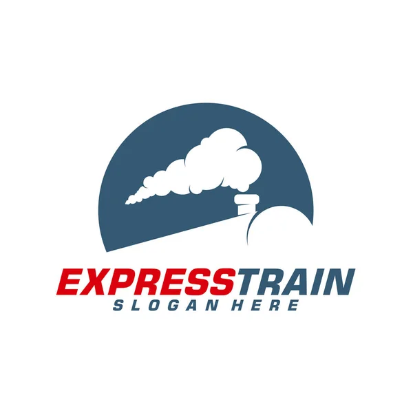 Modelo de vetor de design de logotipo de trem rápido, design criativo, símbolo de ícone —  Vetores de Stock