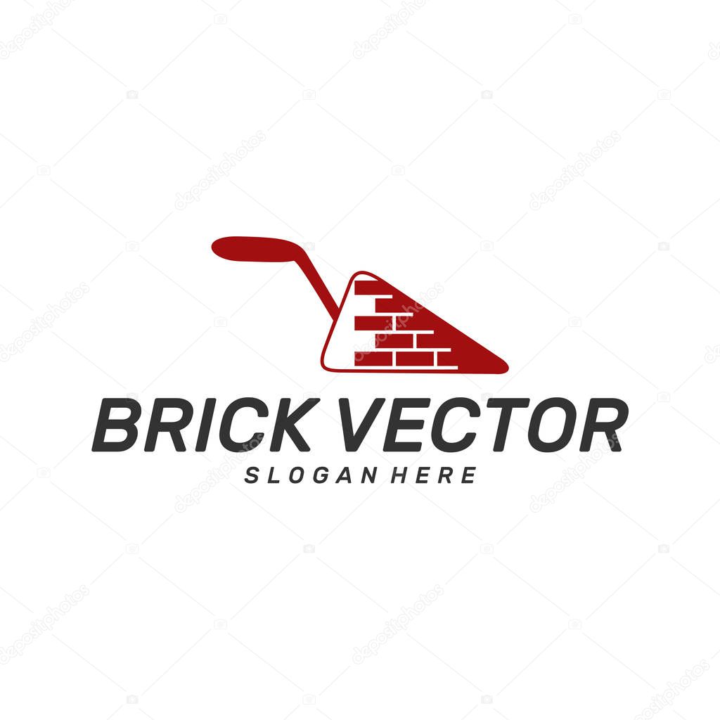 Brick Building logo design vector, Brickwork simple modern logo template, Emblem, Design Concept, Creative Symbol, Icon