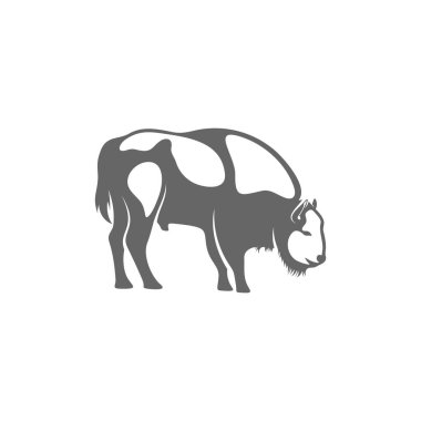 Bizon Logo Tasarım Vektörü. Bizon logo şablonu