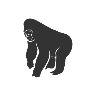 Goril Logosu Tasarım Vektörü. King Kong logo Şablonu
